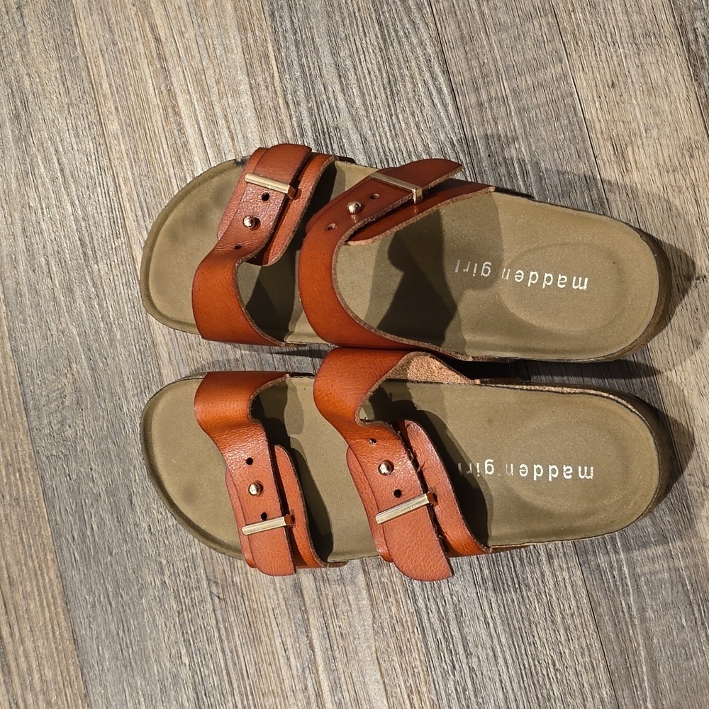 Madden Girl Women's Brown Slides‎ Sandals Size 6.5​ - Picture 4 of 9